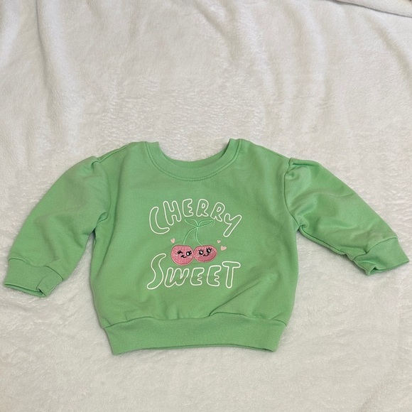 Garanimals Green Cherry Sweet Sweatshirt - Picture 1 of 3